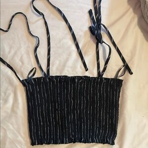 Striped Black and White Women's Top